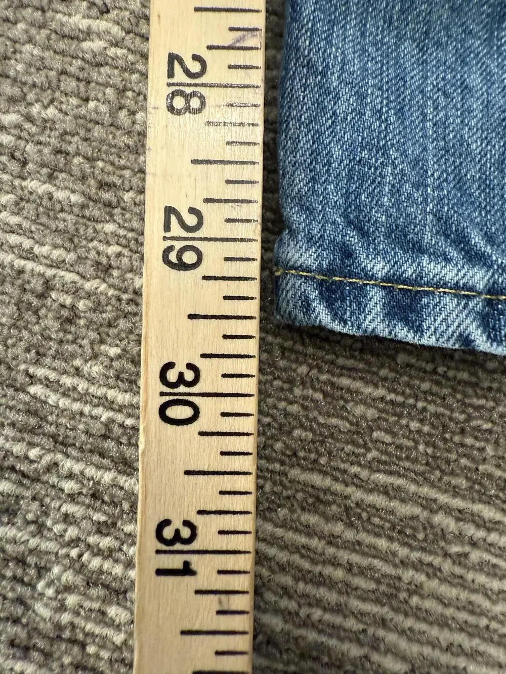 Polo Ralph Lauren Jeans Mens 35x30 Light Wash Hampton Relaxed Straight Denim